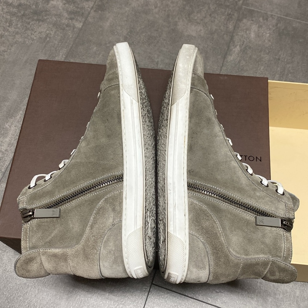 Authentic Louis Vuitton Hightop Suede Sneakers (BoyScout Collection) - Picture 7 of 8